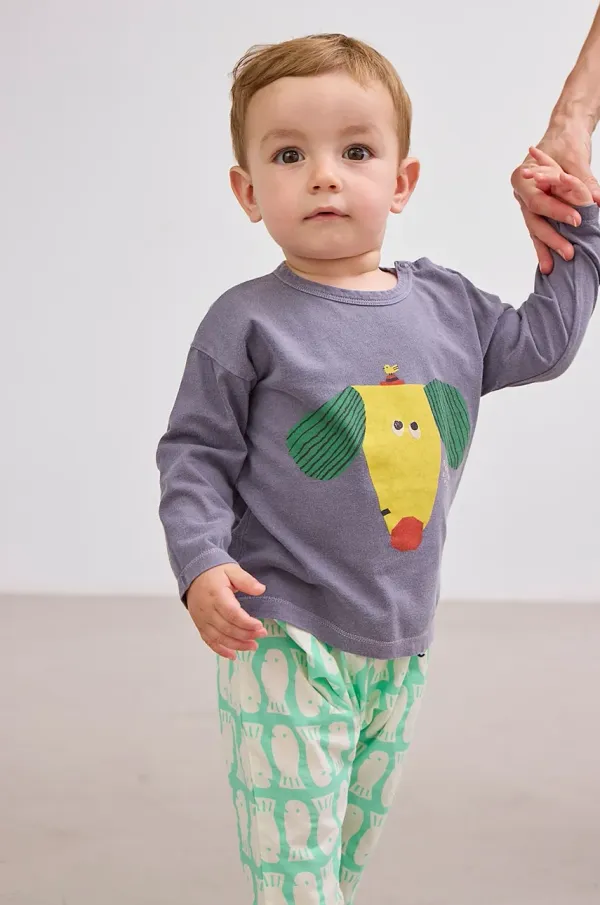 Bobo Choses Otroška bombažna majica z dolgimi rokavi Bobo Choses Happy Dog 125AB017