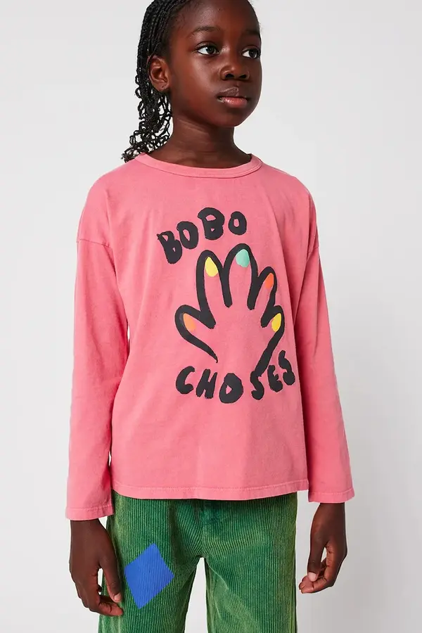 Bobo Choses Otroška bombažna majica z dolgimi rokavi Bobo Choses High Five