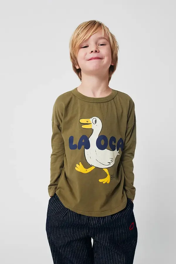 Bobo Choses Otroška bombažna majica z dolgimi rokavi Bobo Choses La Oca