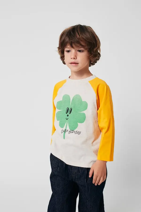 Bobo Choses Otroška bombažna majica z dolgimi rokavi Bobo Choses Lucky Clover
