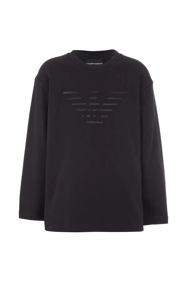 Emporio Armani Otroška bombažna majica z dolgimi rokavi Emporio Armani