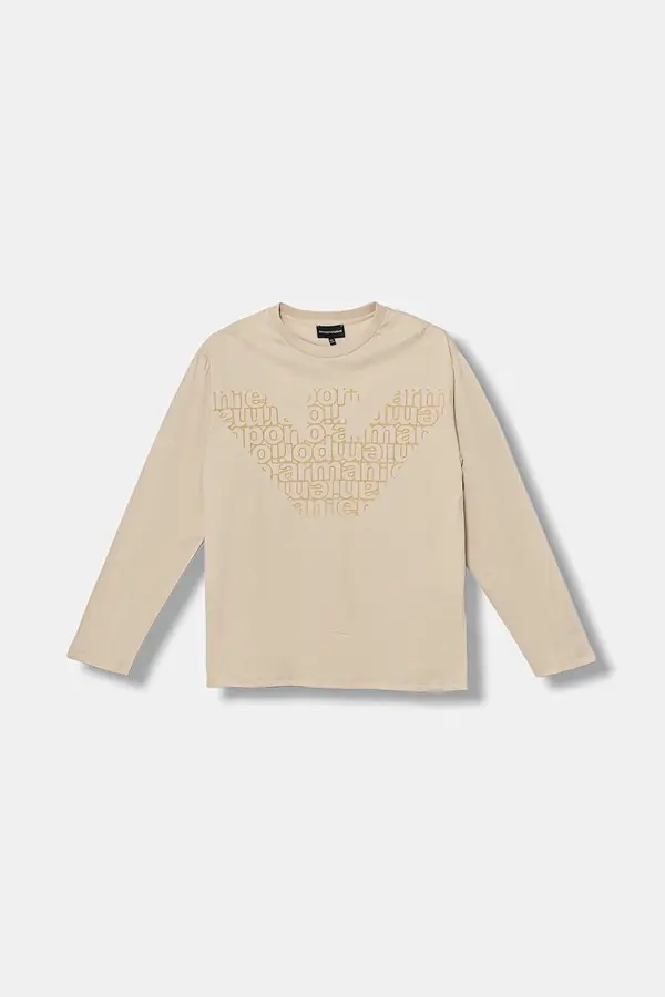Emporio Armani Otroška bombažna majica z dolgimi rokavi Emporio Armani