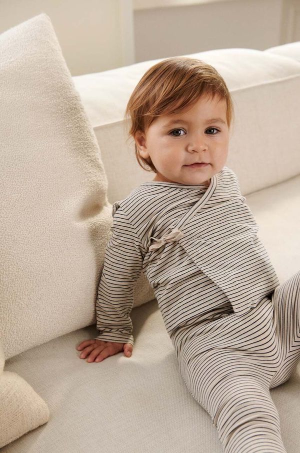 Liewood Otroška bombažna majica z dolgimi rokavi Liewood oranžna barva