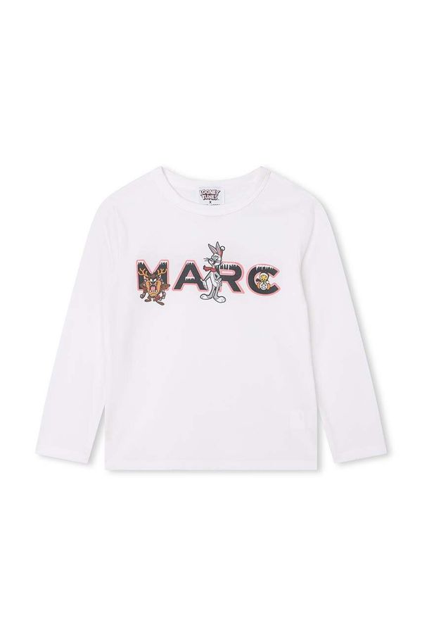 Marc Jacobs Otroška bombažna majica z dolgimi rokavi Marc Jacobs bela barva