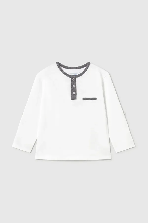 Mayoral Otroška bombažna majica z dolgimi rokavi Mayoral siva barva, 1067