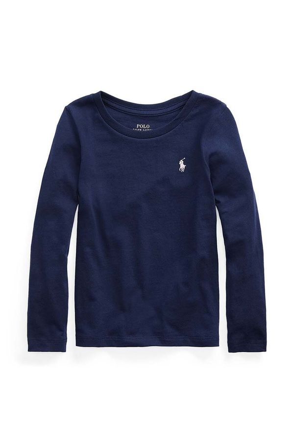Polo Ralph Lauren Otroška bombažna majica z dolgimi rokavi Polo Ralph Lauren mornarsko modra barva, 312841122029