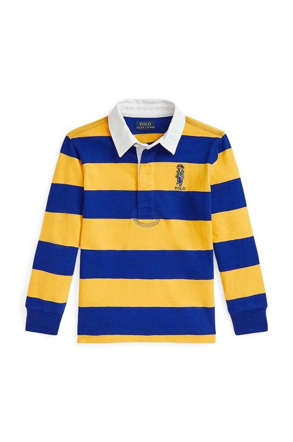 Polo Ralph Lauren Otroška bombažna majica z dolgimi rokavi Polo Ralph Lauren rumena barva, 322952586002