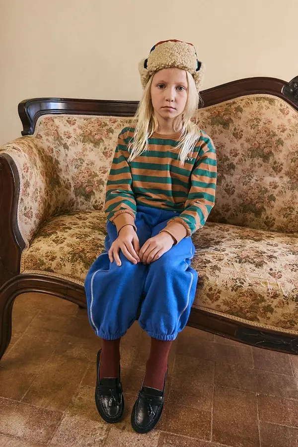 Tinycottons Otroška bombažna majica z dolgimi rokavi Tinycottons STRIPES SLEEVE KNIT TEE