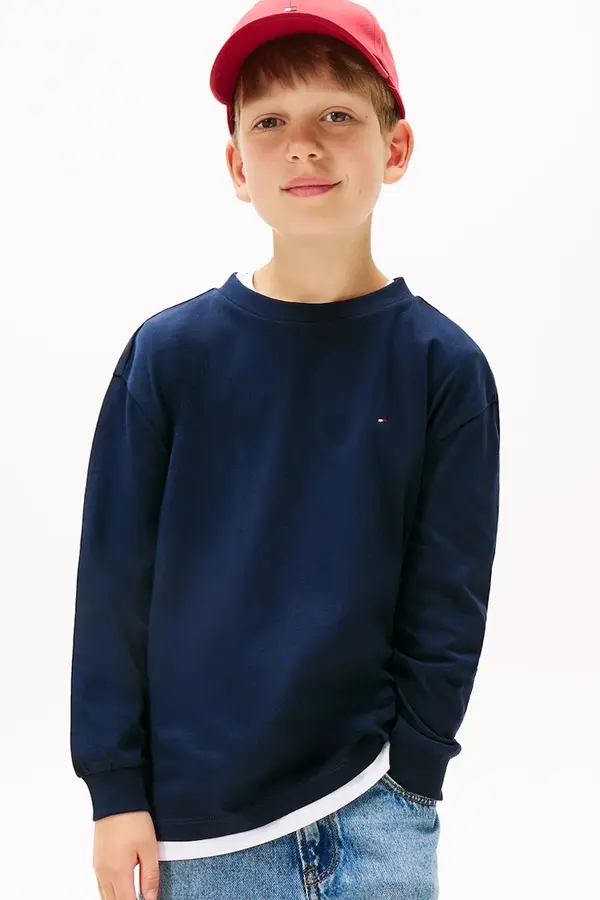 Tommy Hilfiger Otroška bombažna majica z dolgimi rokavi Tommy Hilfiger