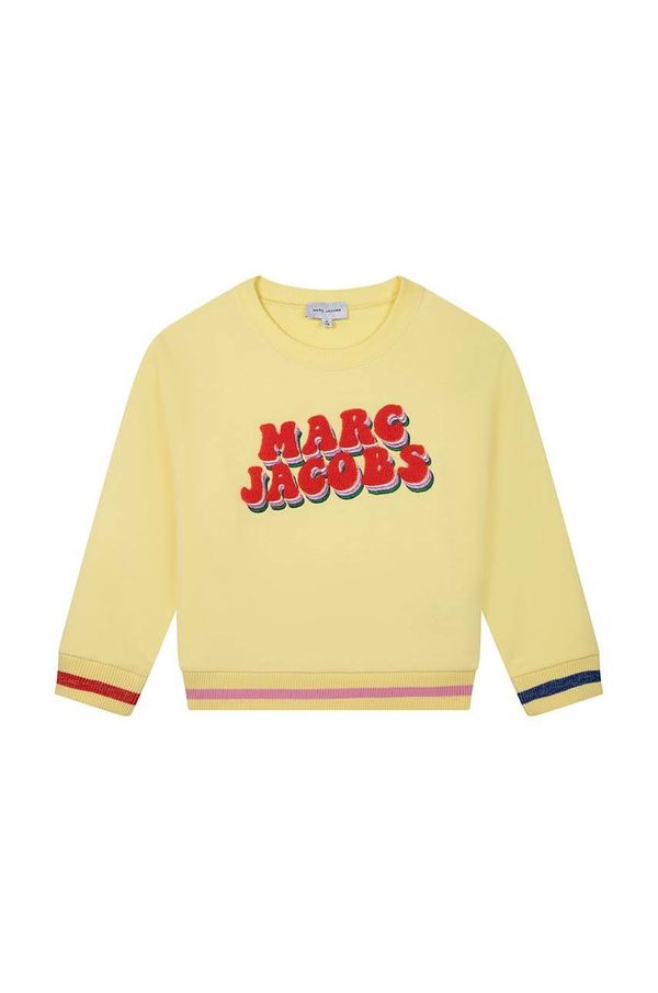 Marc Jacobs Otroška bombažna mikica Marc Jacobs rumena barva,
