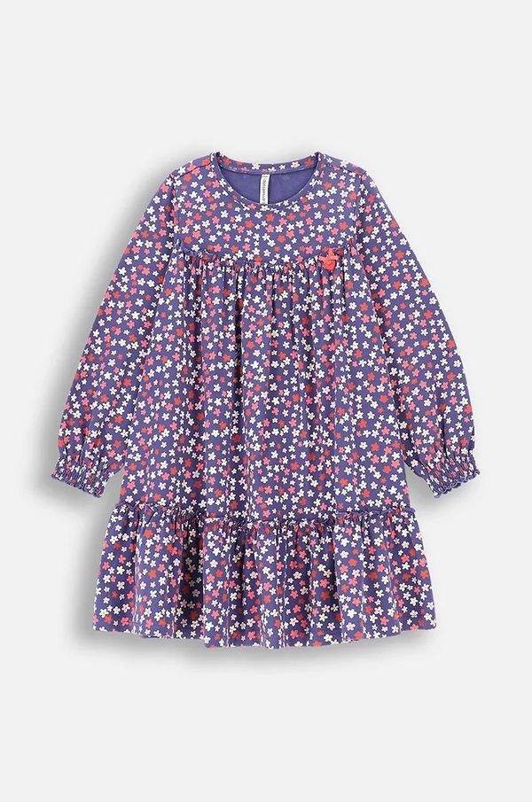 Coccodrillo Otroška bombažna obleka Coccodrillo bela barva, HEARTS GIRL KIDS