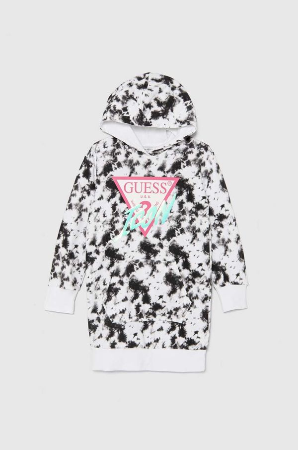 Guess Otroška bombažna obleka Guess črna barva, J4YK05 KA6R3