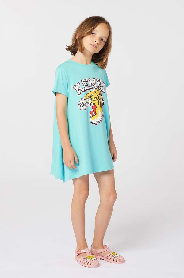 Kenzo kids Otroška bombažna obleka Kenzo Kids