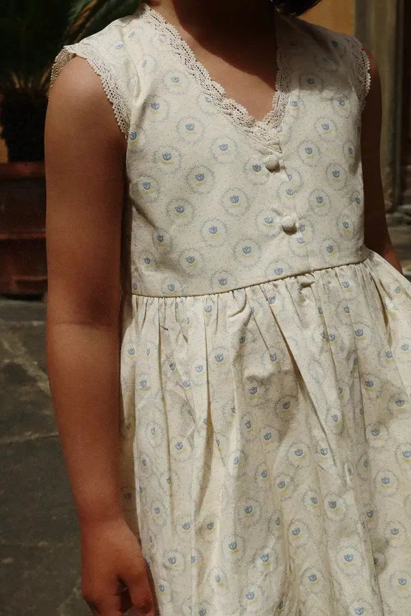 Konges Sløjd Otroška bombažna obleka Konges Sløjd COEUR LACE DRESS GOTS