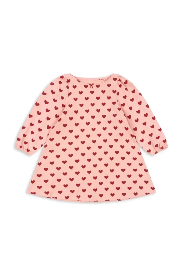 Konges Sløjd Otroška bombažna obleka Konges Sløjd DREY DRESS GOTS roza barva, KS102566