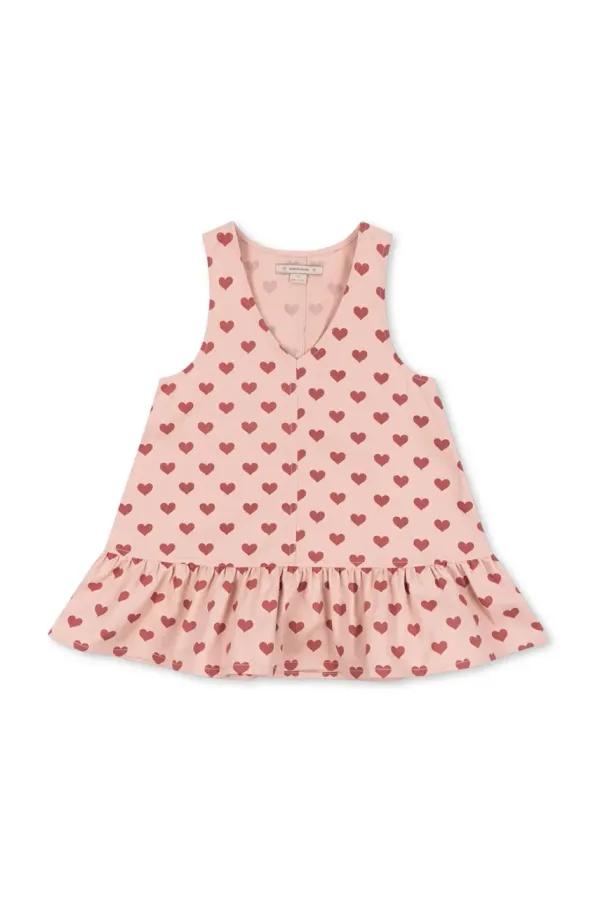 Konges Sløjd Otroška bombažna obleka Konges Sløjd FEN DRESS GOTS roza barva, KS102443