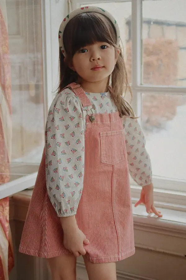Konges Sløjd Otroška bombažna obleka Konges Sløjd LUC SPENCER DRESS GOTS