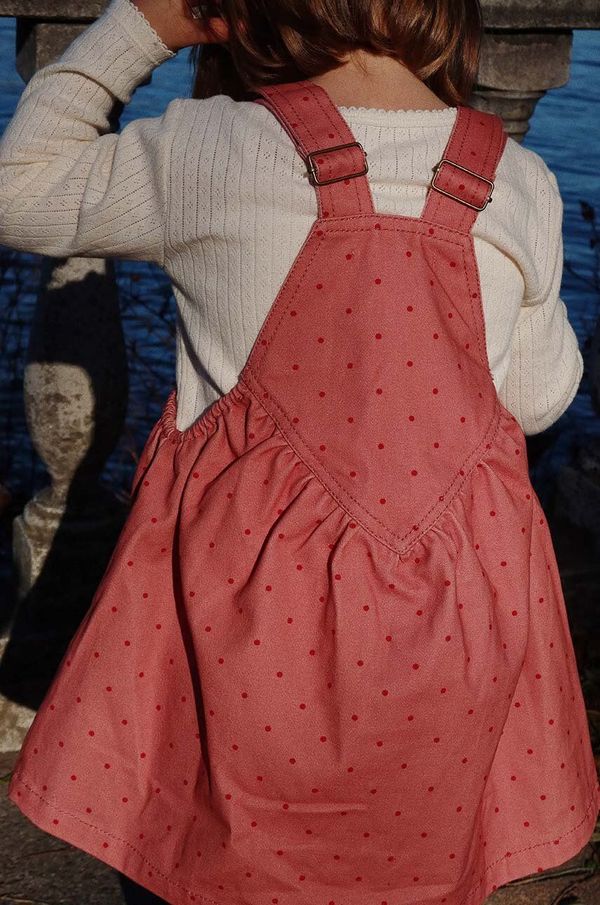 Konges Sløjd Otroška bombažna obleka Konges Sløjd NOLA SPENCER DRESS GOTS roza barva, KS101638