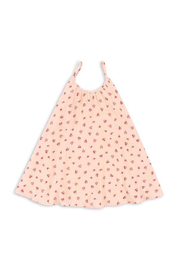 Konges Sløjd Otroška bombažna obleka Konges Sløjd roza barva