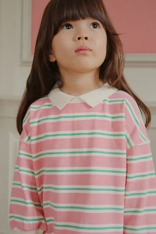 Konges Sløjd Otroška bombažna obleka Konges Sløjd SPOTTY LS DRESS GOTS
