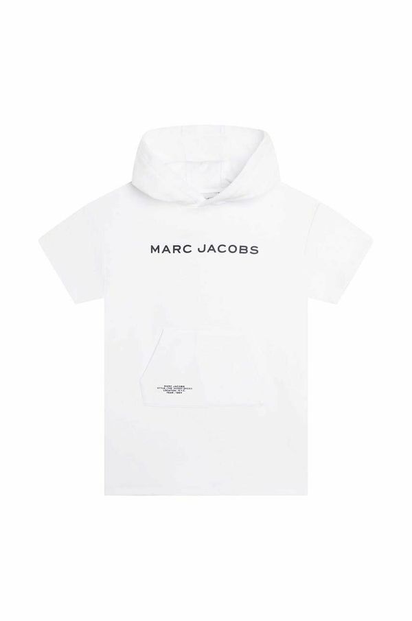 Marc Jacobs Otroška bombažna obleka Marc Jacobs bela barva