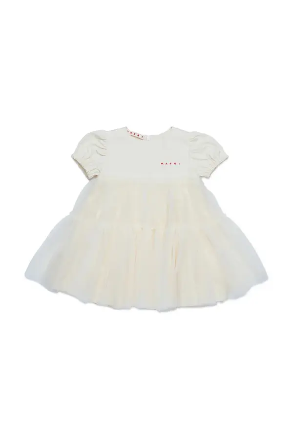 Marni Otroška bombažna obleka Marni MD294B DRESS