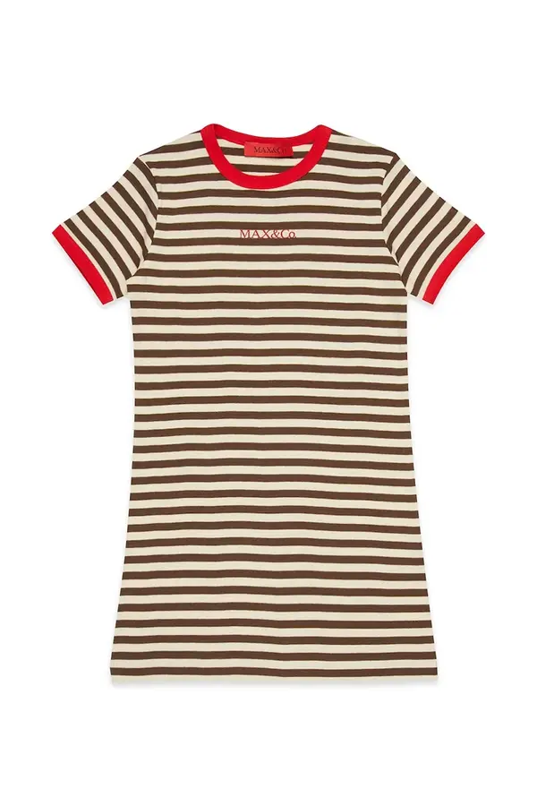 Max&Co. Otroška bombažna obleka MAX&Co. MAXD34F DRESS