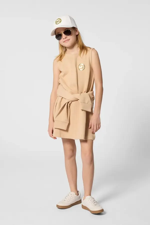 Michael Kors Otroška bombažna obleka Michael Kors