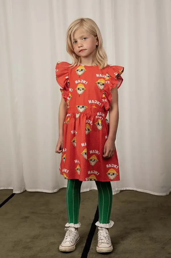 Mini Rodini Otroška bombažna obleka Mini Rodini