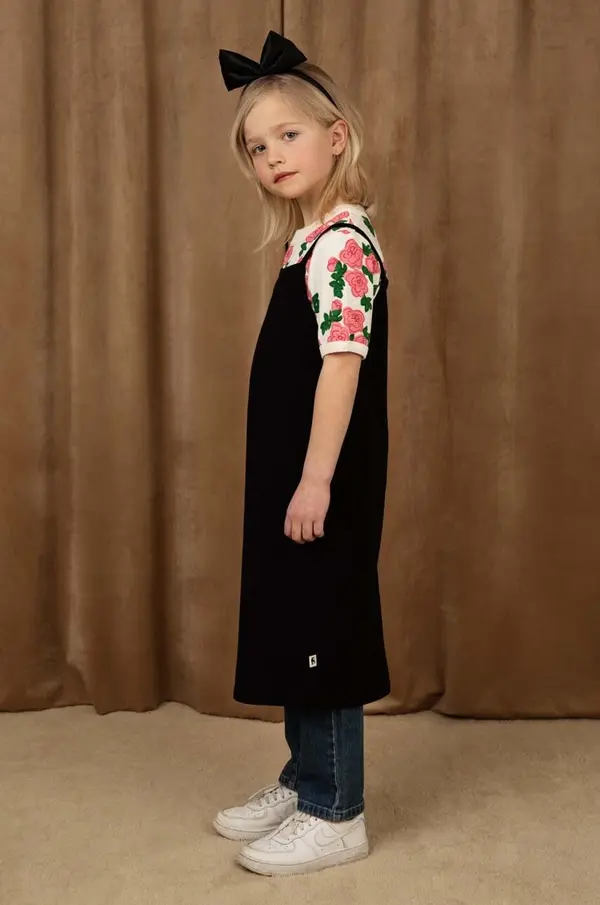 Mini Rodini Otroška bombažna obleka Mini Rodini