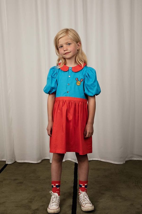 Mini Rodini Otroška bombažna obleka Mini Rodini