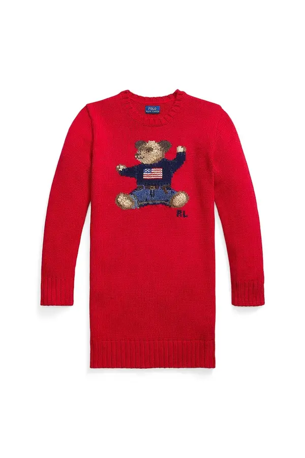 Polo Ralph Lauren Otroška bombažna obleka Polo Ralph Lauren