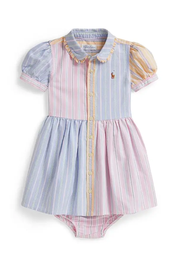 Polo Ralph Lauren Otroška bombažna obleka Polo Ralph Lauren