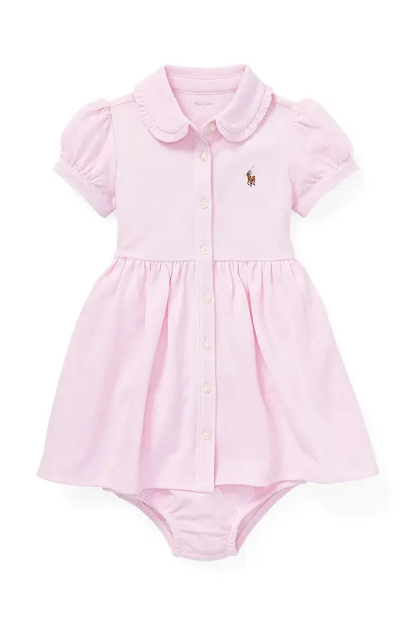Polo Ralph Lauren Otroška bombažna obleka Polo Ralph Lauren