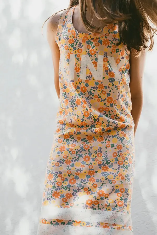Tinycottons Otroška bombažna obleka Tinycottons GARDEN DRESS