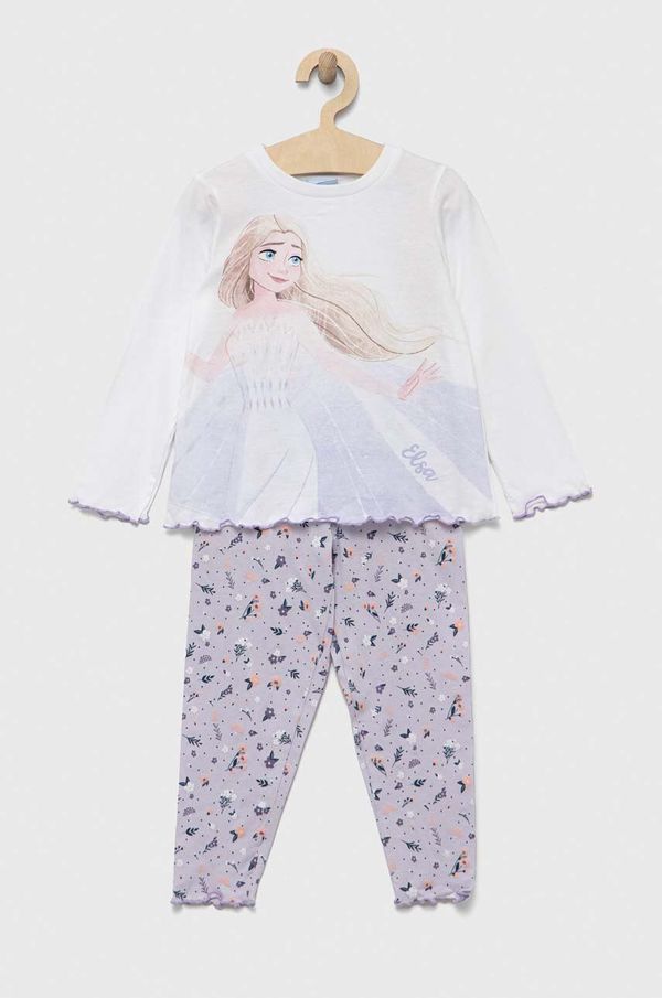 OVS Otroška bombažna pižama OVS vijolična barva