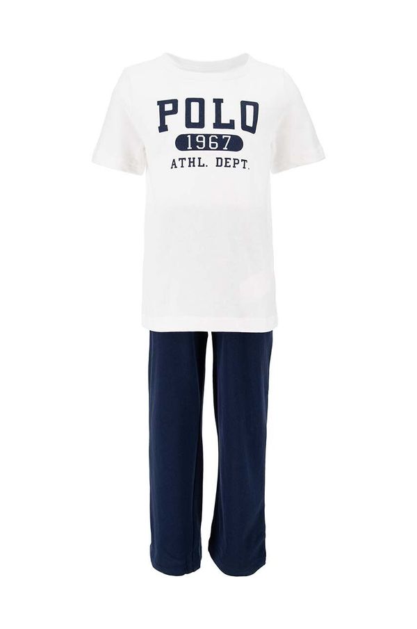 Polo Ralph Lauren Otroška bombažna pižama Polo Ralph Lauren mornarsko modra barva, 8P0148