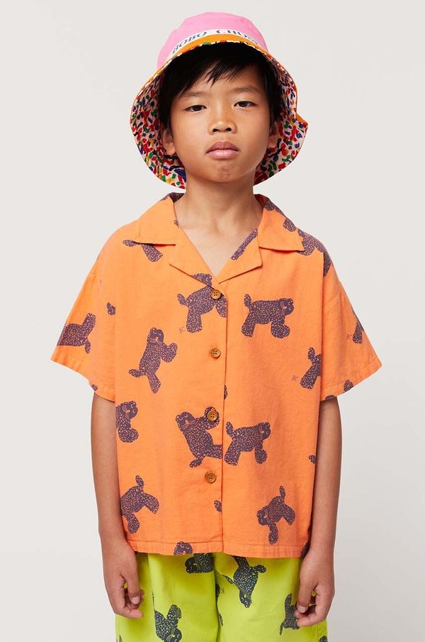 Bobo Choses Otroška bombažna srajca Bobo Choses oranžna barva