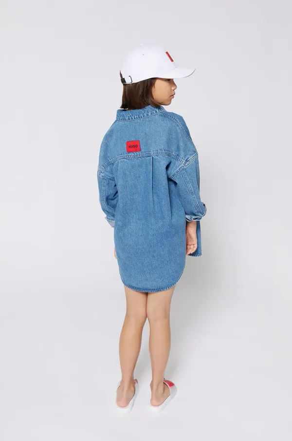 HUGO Otroška bombažna srajca HUGO G00394