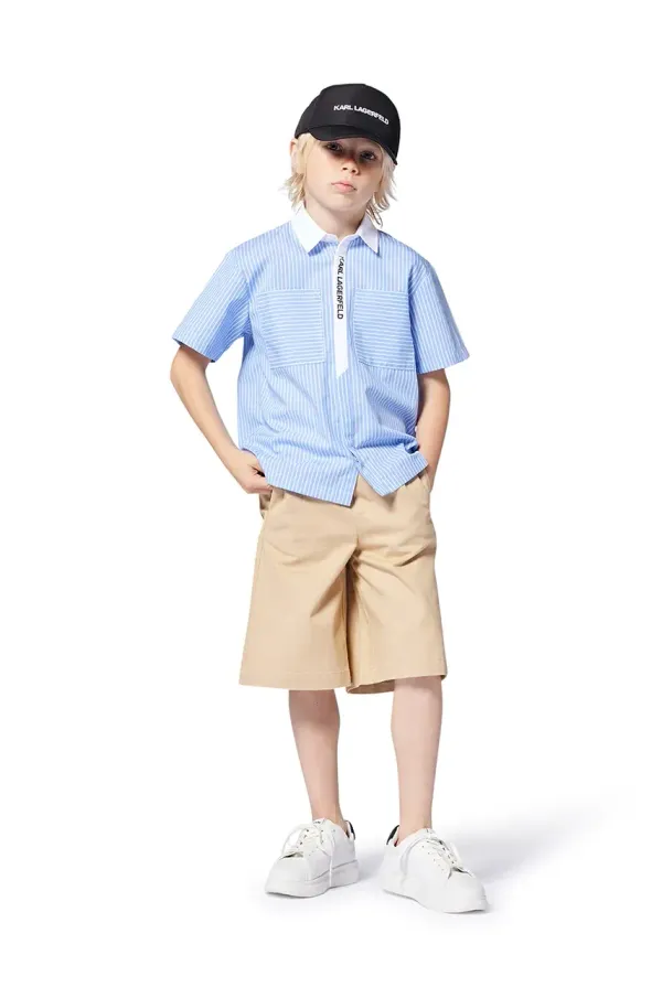 Karl Lagerfeld Otroška bombažna srajca Karl Lagerfeld Z30443