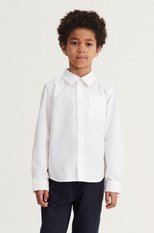 Liewood Otroška bombažna srajca Liewood Costa Shirt bela barva, LW17807