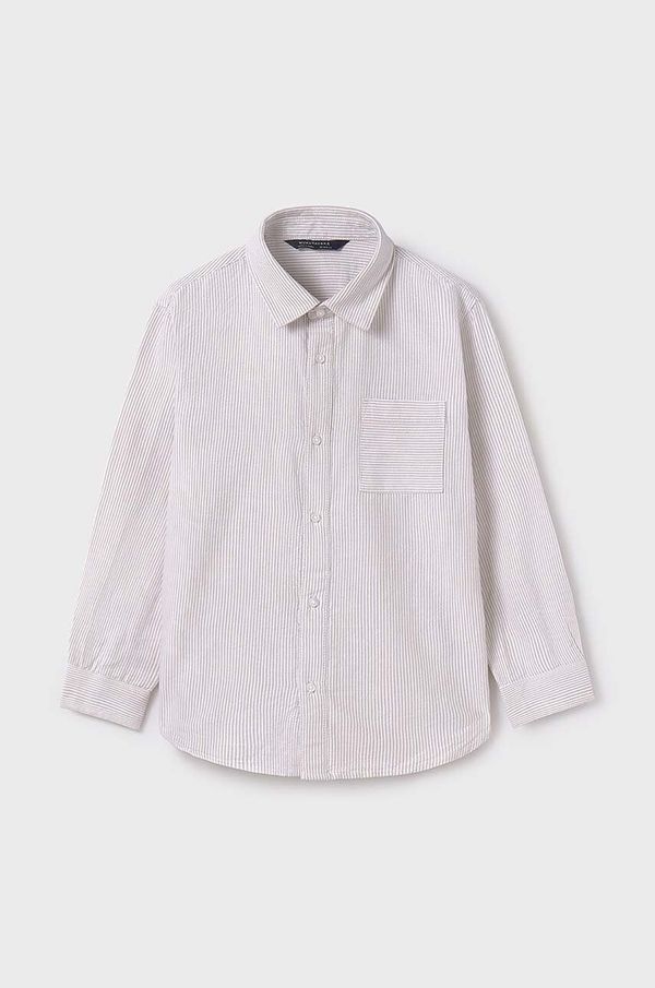 Mayoral Otroška bombažna srajca Mayoral bela barva, 7109