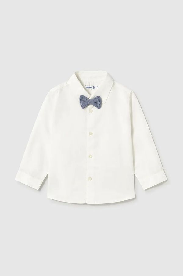 Mayoral Otroška bombažna srajca Mayoral bež barva, 1113