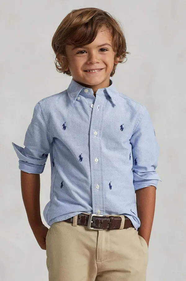 Polo Ralph Lauren Otroška bombažna srajca Polo Ralph Lauren