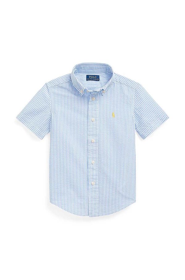 Polo Ralph Lauren Otroška bombažna srajca Polo Ralph Lauren mornarsko modra barva