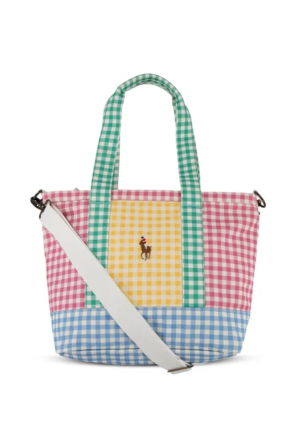 Polo Ralph Lauren Otroška bombažna torbica Polo Ralph Lauren roza barva, 4AR160