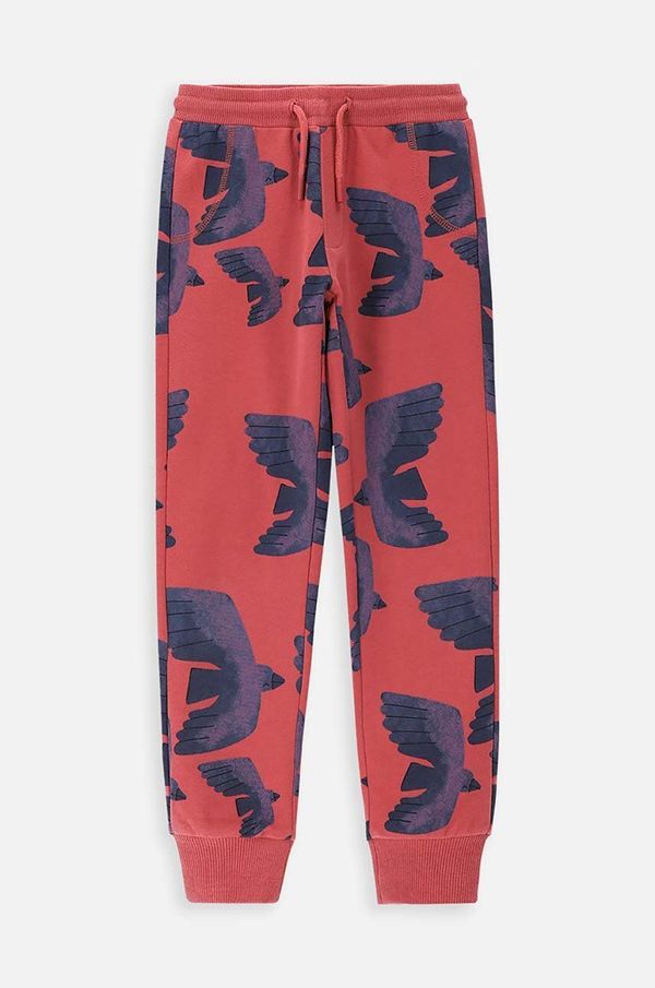 Coccodrillo Otroška bombažna trenirka Coccodrillo bordo barva