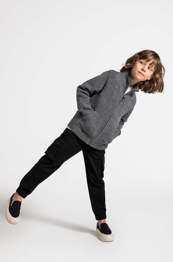 Coccodrillo Otroška bombažna trenirka Coccodrillo črna barva, WORLD OF PIXEL BOY KIDS