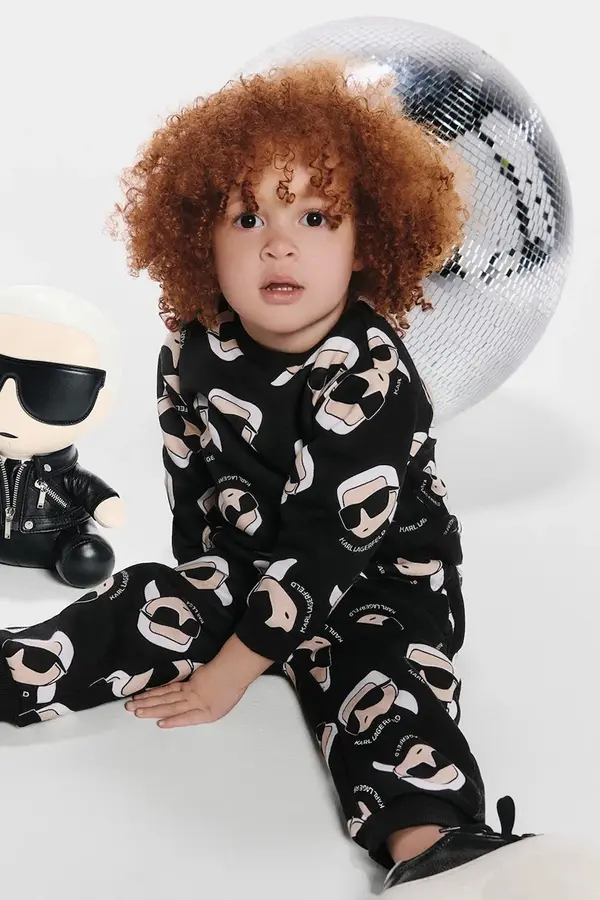 Karl Lagerfeld Otroška bombažna trenirka Karl Lagerfeld