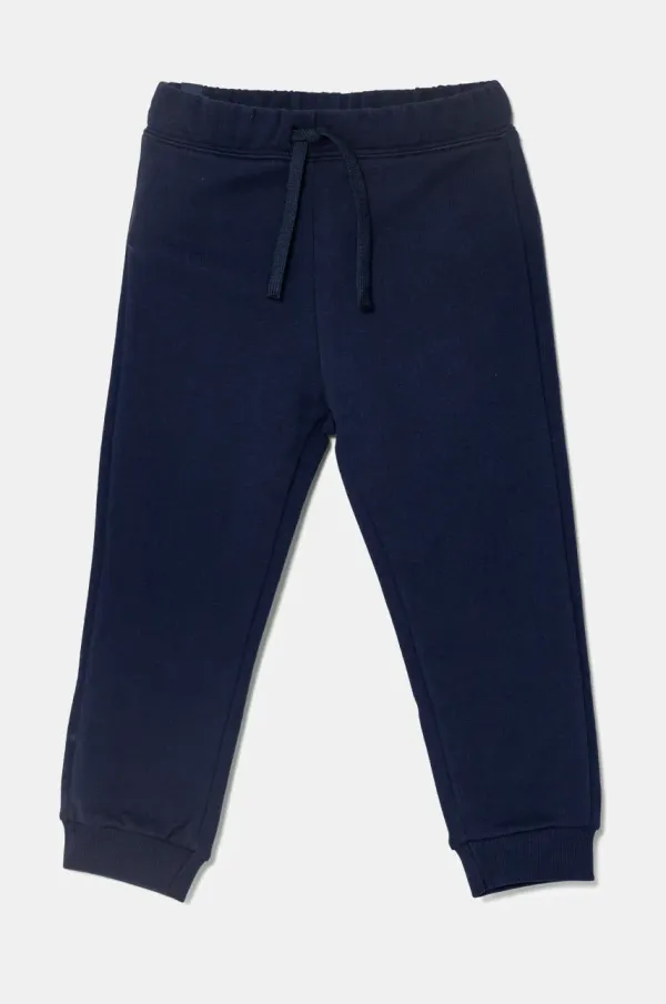 United Colors of Benetton Otroška bombažna trenirka United Colors of Benetton mornarsko modra barva, 3J68GF027